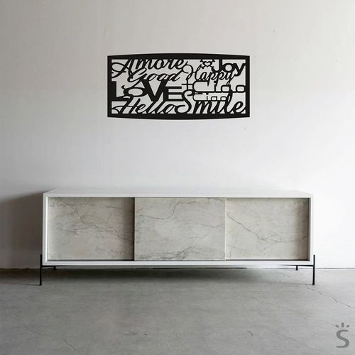 Painel decorativo de parede - Quadro design Tramax Parole+ - Laserplanet - de metacrilato / da linha residencial