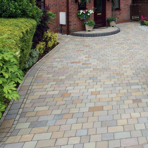 Lajota em arenito - AUTUMN - Uway Stone India Pvt Ltd - para ambiente externo / de jardim / texturizada