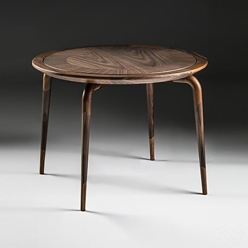 Mesa de centro contemporânea - Rosetta - ANNIBALE COLOMBO - em nogueira / em teca / com base em teca