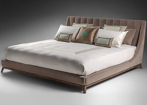 Cama de casal - Calipso - ANNIBALE COLOMBO - contemporânea / estofada / com cabeceira