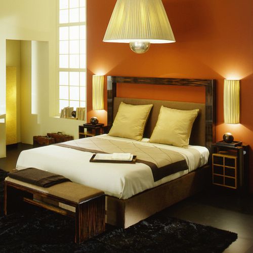 Cama de casal - G1324 - ANNIBALE COLOMBO - contemporânea / com cabeceira estofada / em ébano