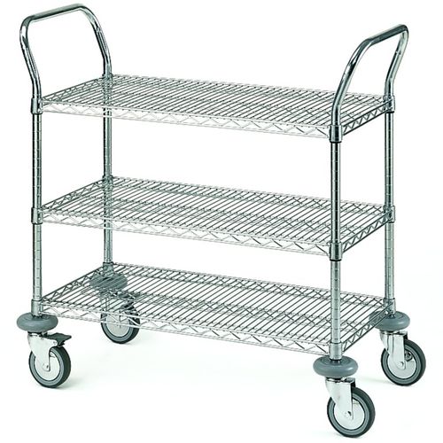 Carrinho de serviço - UC30406 - QUATRO S.R.L. - da linha comercial / personalizável / em aço cromado