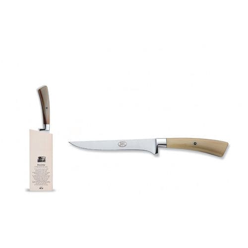 Faca de desossar com cabo de chifre - 9208  - COLTELLERIE BERTI - com lâmina de aço inoxidável