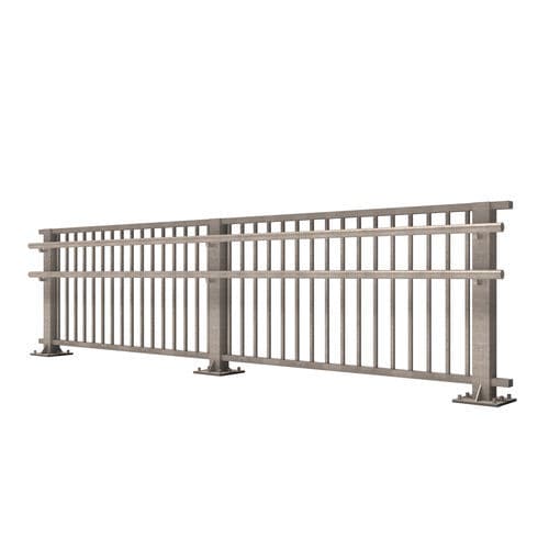 Guarda-corpo em aço galvanizado - INSA-25 - Insametal - com barras / para ambiente externo / para espaço público