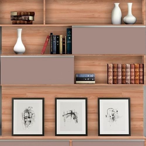 Painel decorativo de revestimento - NOGAL AMENDOADO - Floraplac - para ambiente interno / de alta resistência / sustentável