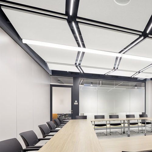 Forro em fibra mineral - Sonic  - Knauf Ceiling Solutions - em placas / para escritório / para sala de conferências