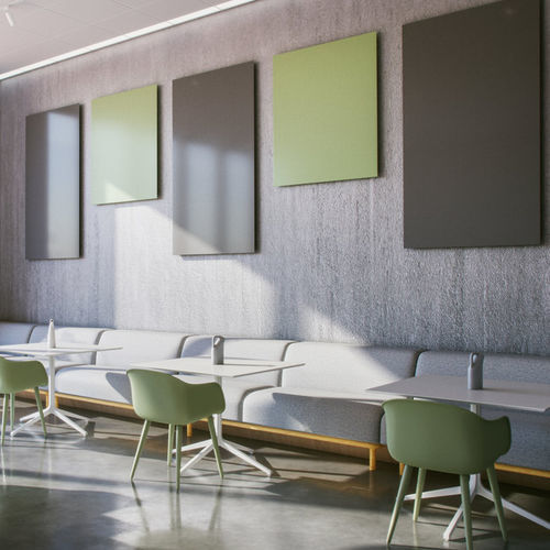 Painel de absorção acústica de parede - Knauf Ceiling Solutions - metálico / retangular / para escritório