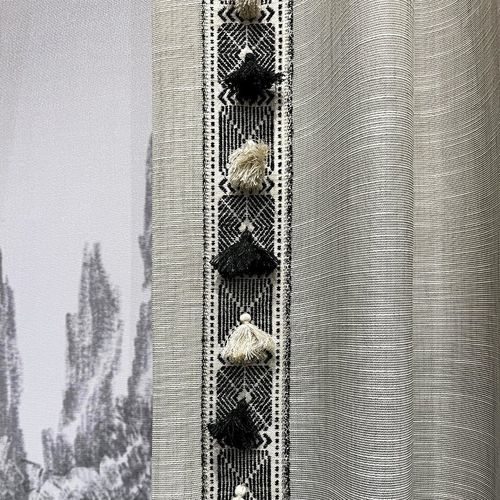 Fita galão para estofados - FRINGE - DEGRAPE - para cortinas / listrada / em linho