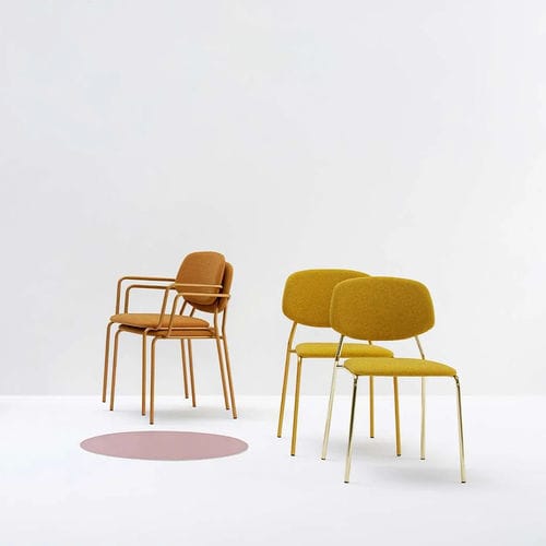 Cadeira contemporânea - Jazz  - Glam_ee by Emmeti - para ambiente interno / em tecido / com base em metal pintado