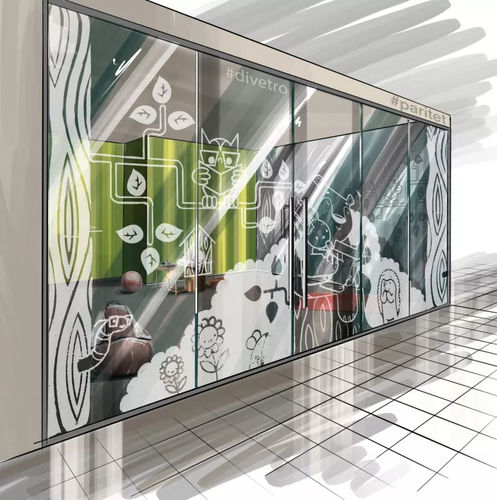 Divisória fixa - PARITET LLC - com vidro / em PVC / da linha comercial