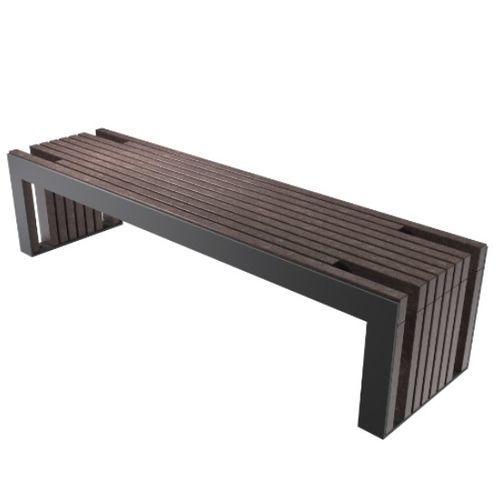 Banco para espaço público design - FRAME - Floema - em plástico reciclado / em chapa / em aço Corten
