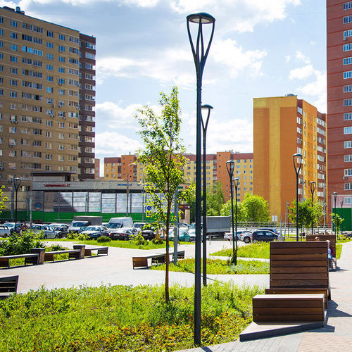 Poste de iluminação em alumínio fundido - NISMO - ECLATEC International - para espaços públicos / para jardim / contemporâneo
