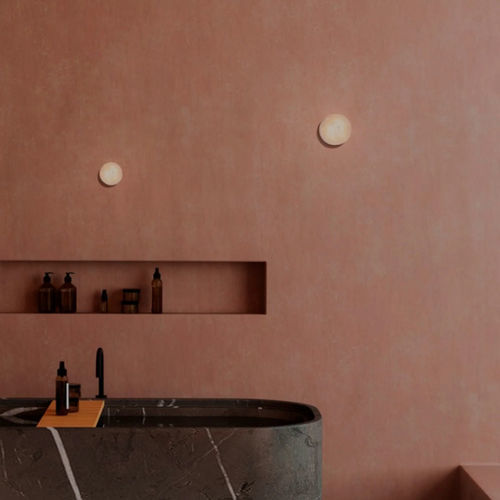 Arandela de design minimalista - ROCK - Robin Lamps - para ambiente interno / em alumínio / em alabastro