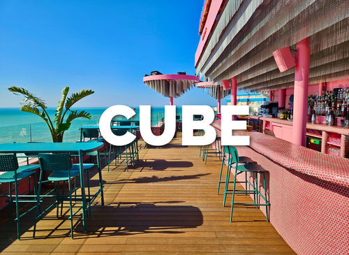 Tábua de deck em WPC - TECH CUBE - Exterpark - greige / cor areia / prateada