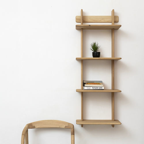 Estante de parede - A - Pommier Furniture - de design escandinavo / em carvalho / em nogueira