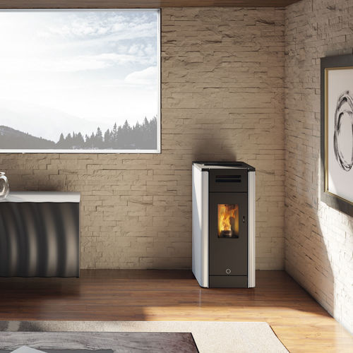 Salamandra a pellets - Metro110+ - EK63 - 0–5 kW / de instalação livre / contemporânea