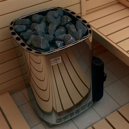 Forno para sauna seca elétrico - SAVONIA - Sawo - 10 kW–20 kW / 20 kW–50 kW / de piso