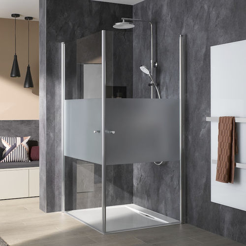 Cabine de banho em vidro - EXKLUSIV 2.0 - HSK - com porta de abrir / de canto / da linha residencial