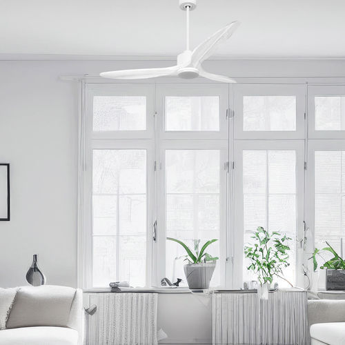 Ventilador de teto residencial - DC4SLIM_P5WI166_L1CH - KLASSFAN - para ambiente interno / em ABS / branco
