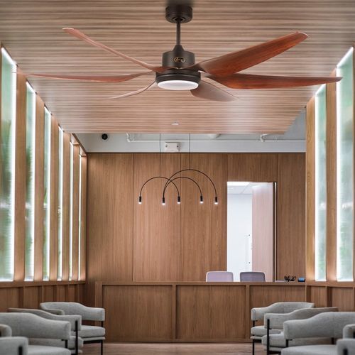 Ventilador de teto residencial - DC 167 - KLASSFAN - para ambiente interno / em ABS / marrom