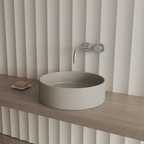 Cuba de apoio - MK101 - Maark Bathware - em concreto / redonda / sem furos