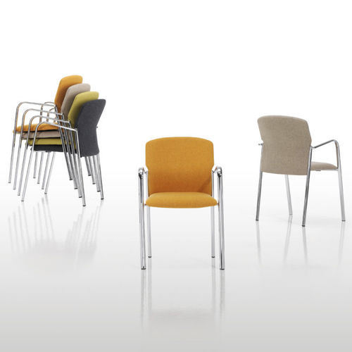 Cadeira de sala de jantar contemporânea - SAND - Seniorcare - para ambiente interno / em tecido / com base em aço cromado
