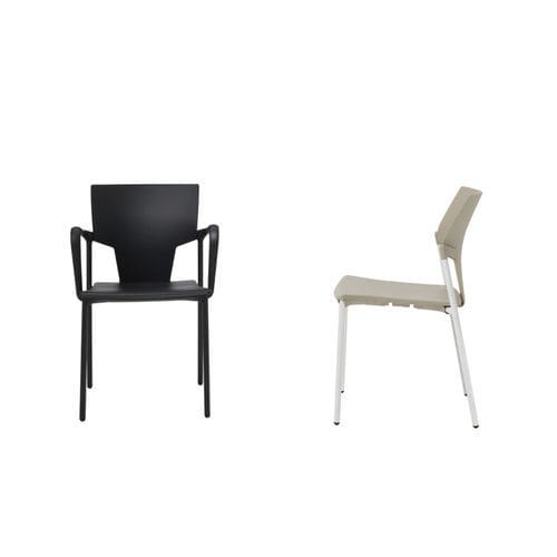 Cadeira contemporânea - MINT - Seniorcare - para ambiente interno / em polipropileno / com base metálica