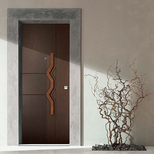 Porta de entrada - URANO - Albadoors - em aço galvanizado / de abrir / contemporânea