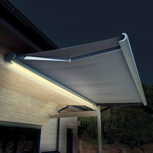Toldo reto com iluminação LED integrada - USINE-ONLINE