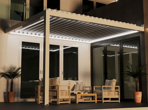 Pérgola suspensa - S3 - USINE-ONLINE - em alumínio extrudado / com lâminas orientáveis / com lâminas quebra-sol