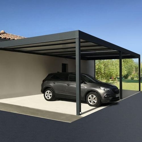 Cobertura para estacionamento de carros da linha comercial - H3 - USINE-ONLINE - com cobertura de painel sanduíche / em alumínio extrudado / de 1 lugar