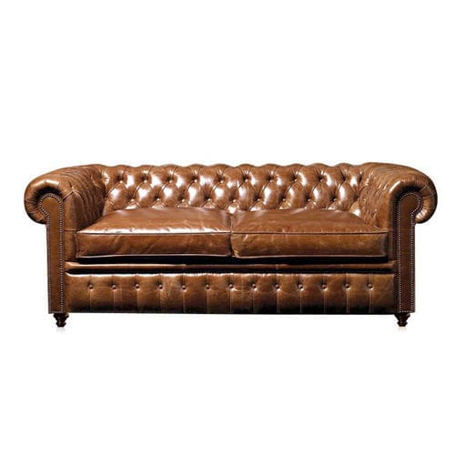 Sofá Chesterfield - Hadfeild - L'Atelier du Club - em couro / em pele de carneiro / com braços
