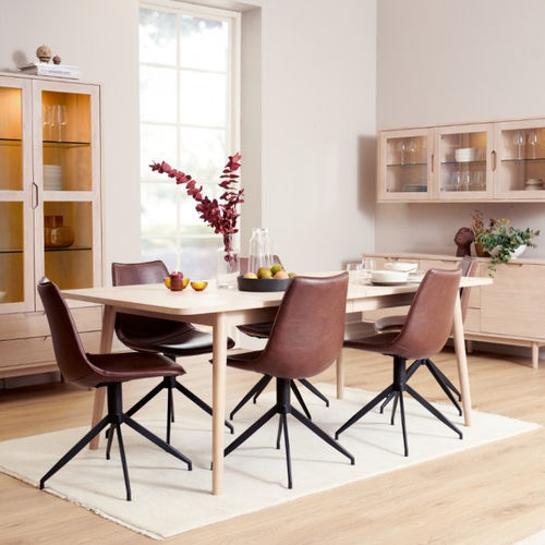 Mesa de jantar contemporânea - NYBORG - Furnhouse Aps - em carvalho / em MDF / com base em madeira maciça