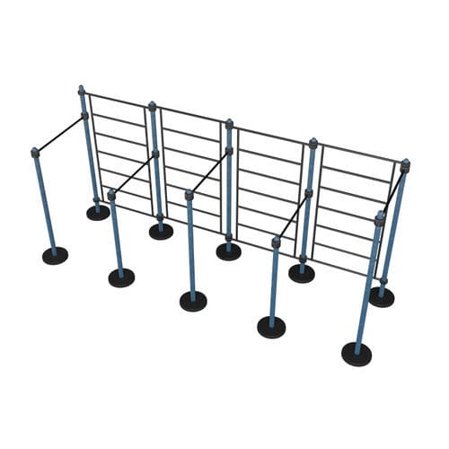 Barra de musculação de exterior - MB 7.60/4 WALL - Streetbarbell - para estação de ginástica ao ar livre / para espaço público