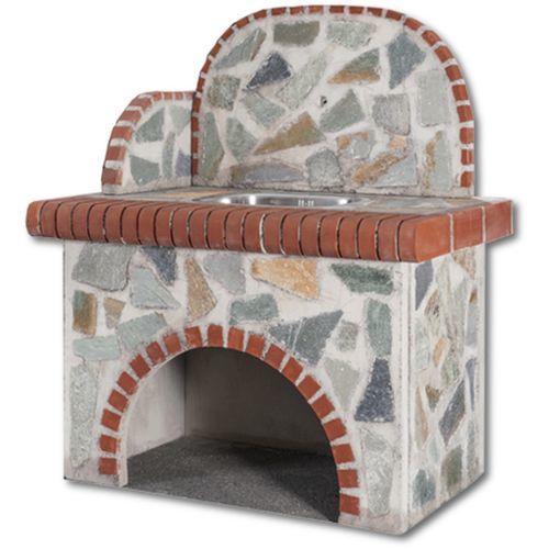 Fonte de jardim - 0800 - Sxistolithos - de piso / em cerâmica / em pedra
