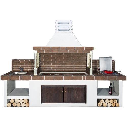 Cozinha de jardim - 03000 - Sxistolithos - contemporânea / metálica / cerâmica
