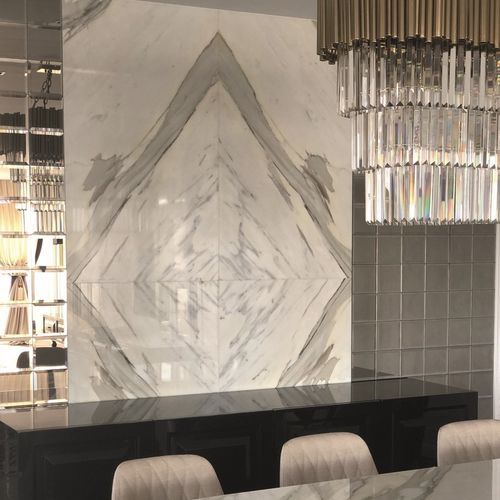 Painel decorativo em mármore - CALACATTA BORGHINI - PASIFIK GRANIT - para ambiente interno / texturizado / liso