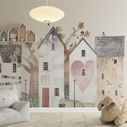 Papel de parede contemporâneo - HOME SWEET HOME - rimura Srl - em fibra de vidro / em poliéster / vinílico