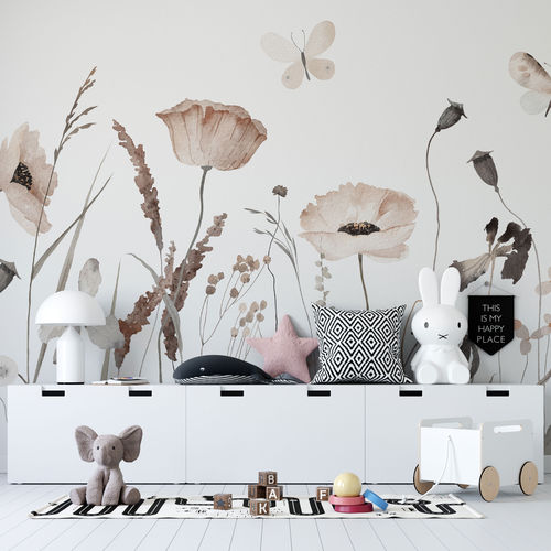 Papel de parede contemporâneo - FIORI DANZANTI - rimura Srl - em fibra de vidro / em poliéster / vinílico