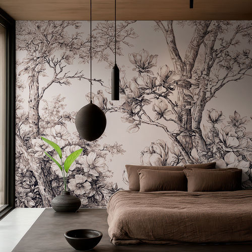 Papel de parede contemporâneo - CILIEGIO - rimura Srl - com natureza / efeito papel de parede / branco