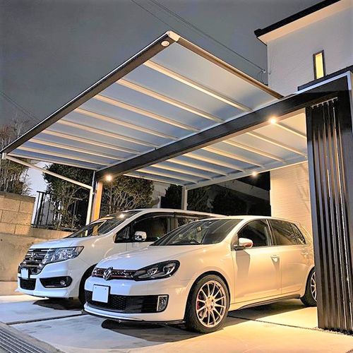 Cobertura para estacionamento de carros da linha comercial - LJF series - TOYO BOEKI CO.,LTD. - pré-fabricada / personalizável / em alumínio