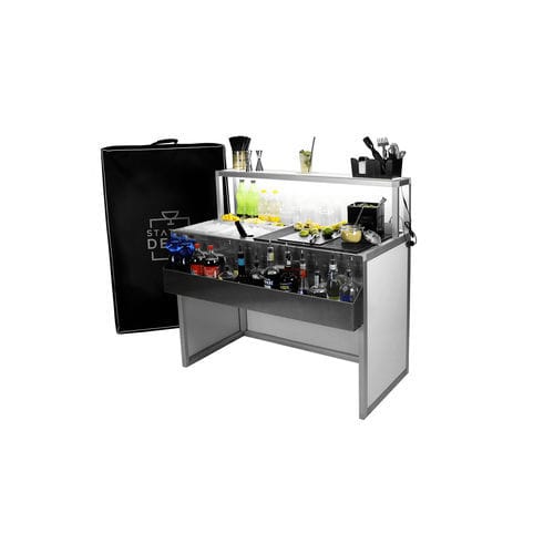 Balcão para bar - AURA 120 - Omega Station srl - de coquetel / em alumínio / em aço inoxidável
