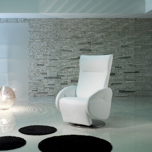 Poltrona de descanso contemporânea - Champion - IL BENESSERE - em couro / em tecido / em madeira