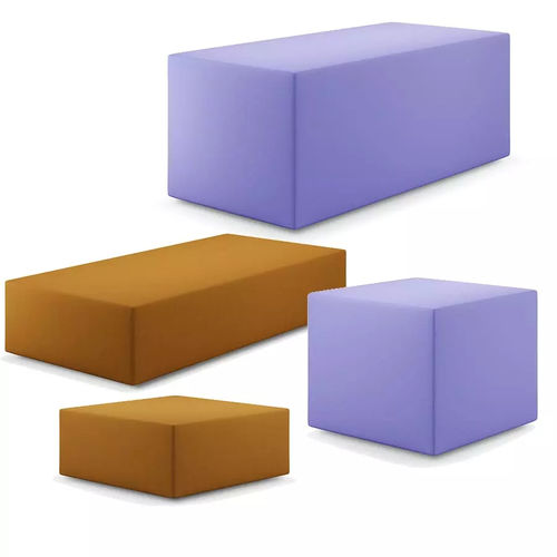 Puff contemporâneo - CUBA  - LILIPOPART - em tecido / retangular / modular