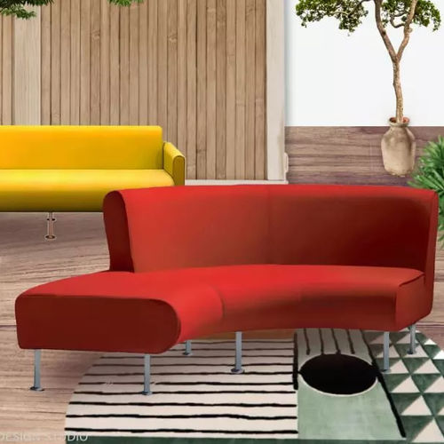 Banco estofado modular - BIMBO  - LILIPOPART - contemporâneo / em tecido / com base metálica