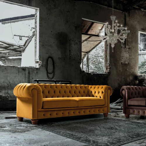 Sofá-cama - CHESTER - FRANCEBANON - Chesterfield / em tecido / com braços