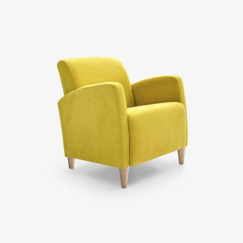 Poltrona contemporânea - ANA - FRANCEBANON - em tecido / em pinho / com encosto alto