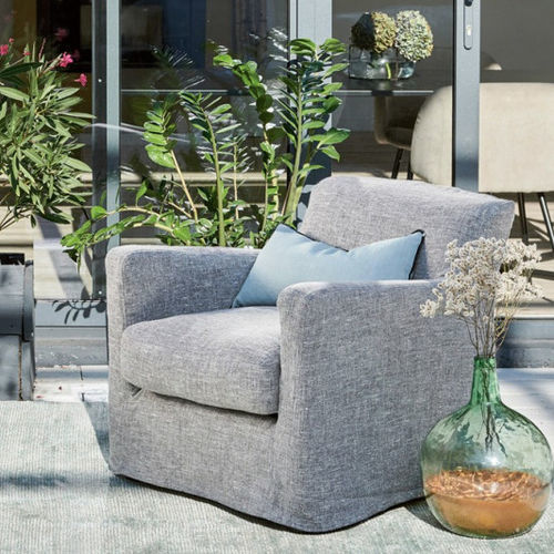 Poltrona contemporânea - BANDOL - HOME SPIRIT - em linho / em faia / estofada