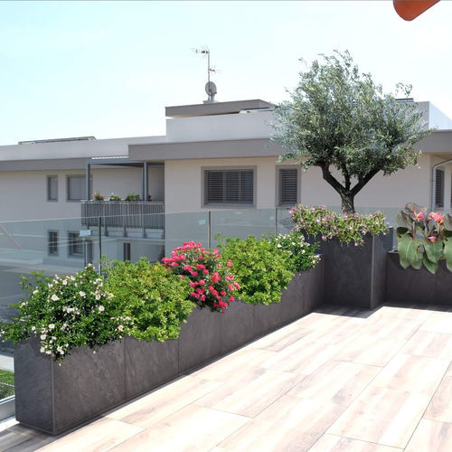 Floreira em arenito - G series - DOMINO Srl - retangular / quadrada / sob medida