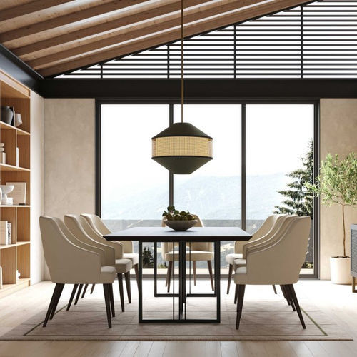 Cadeira de sala de jantar contemporânea - Donna - Stylish Club - para ambiente interno / em veludo / com base folheada de madeira